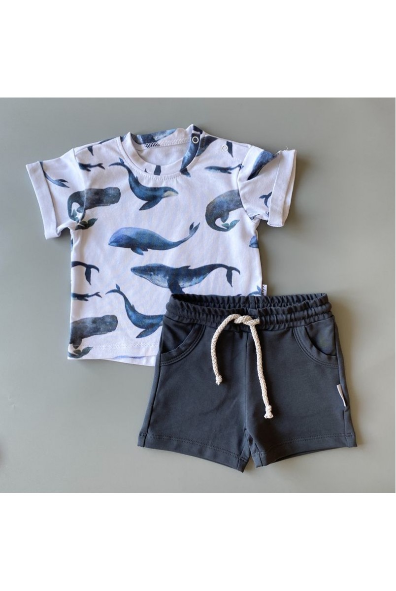 Набор для детей Boonyx шорты Monsoon + футболка Whales