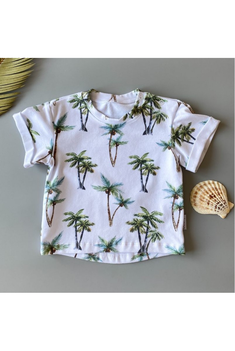 Набор для детей Boonyx шорты Tie Dye+Chocolate + футболка Palms+Beige