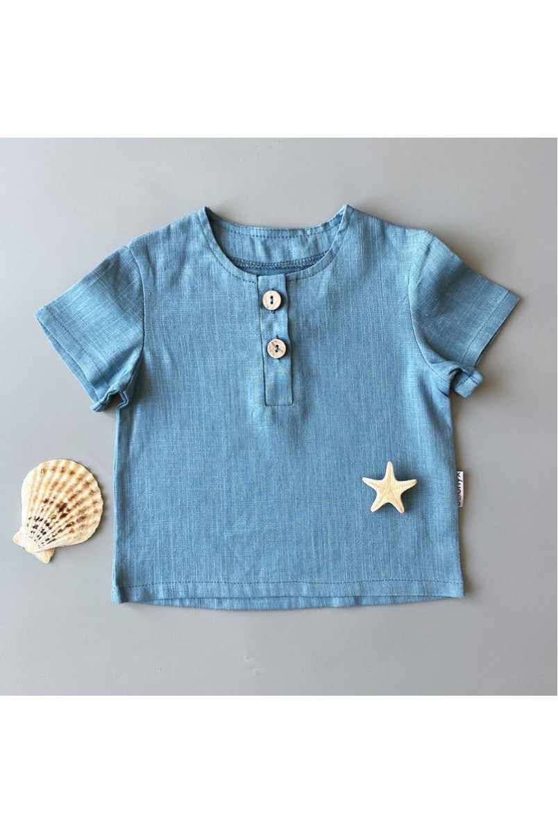 Набор для детей Boonyx шорты Jeans+Visone и футболка Milk+Sea