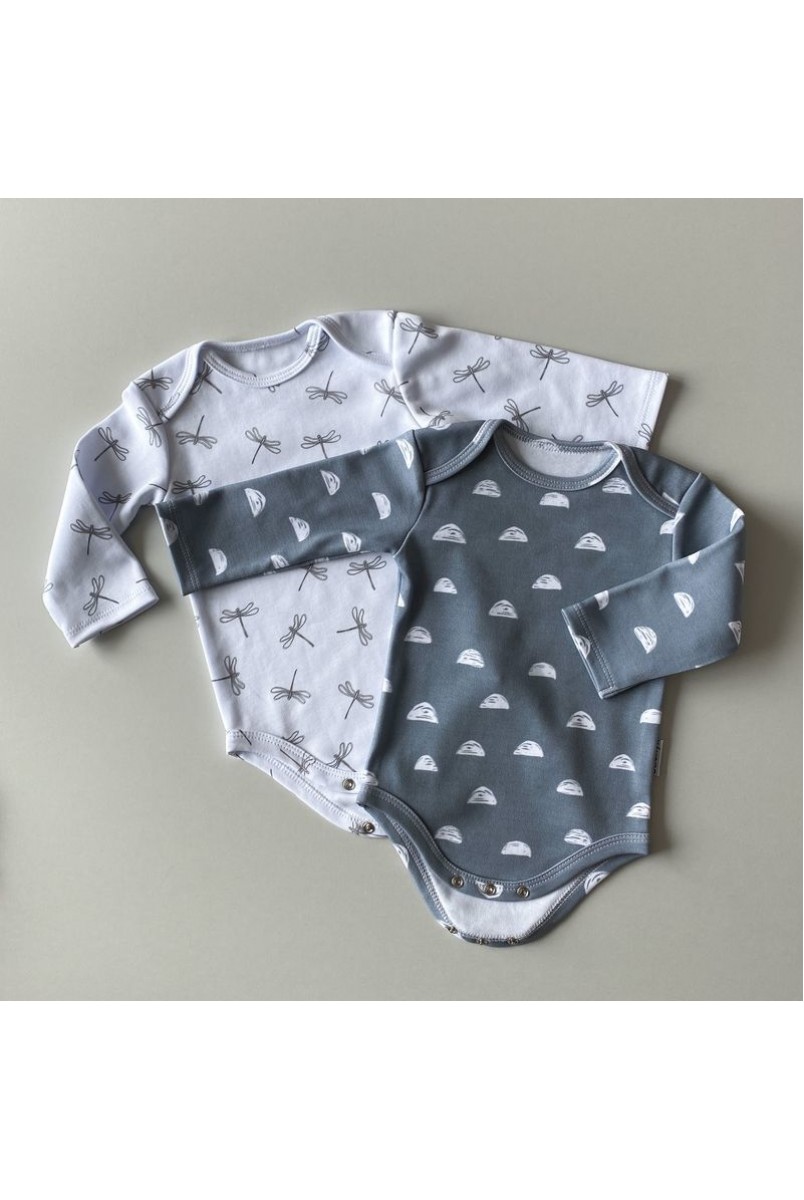 Набор боди с длинным рукавом для детей Boonyx Abstract Bright+Fly Organic