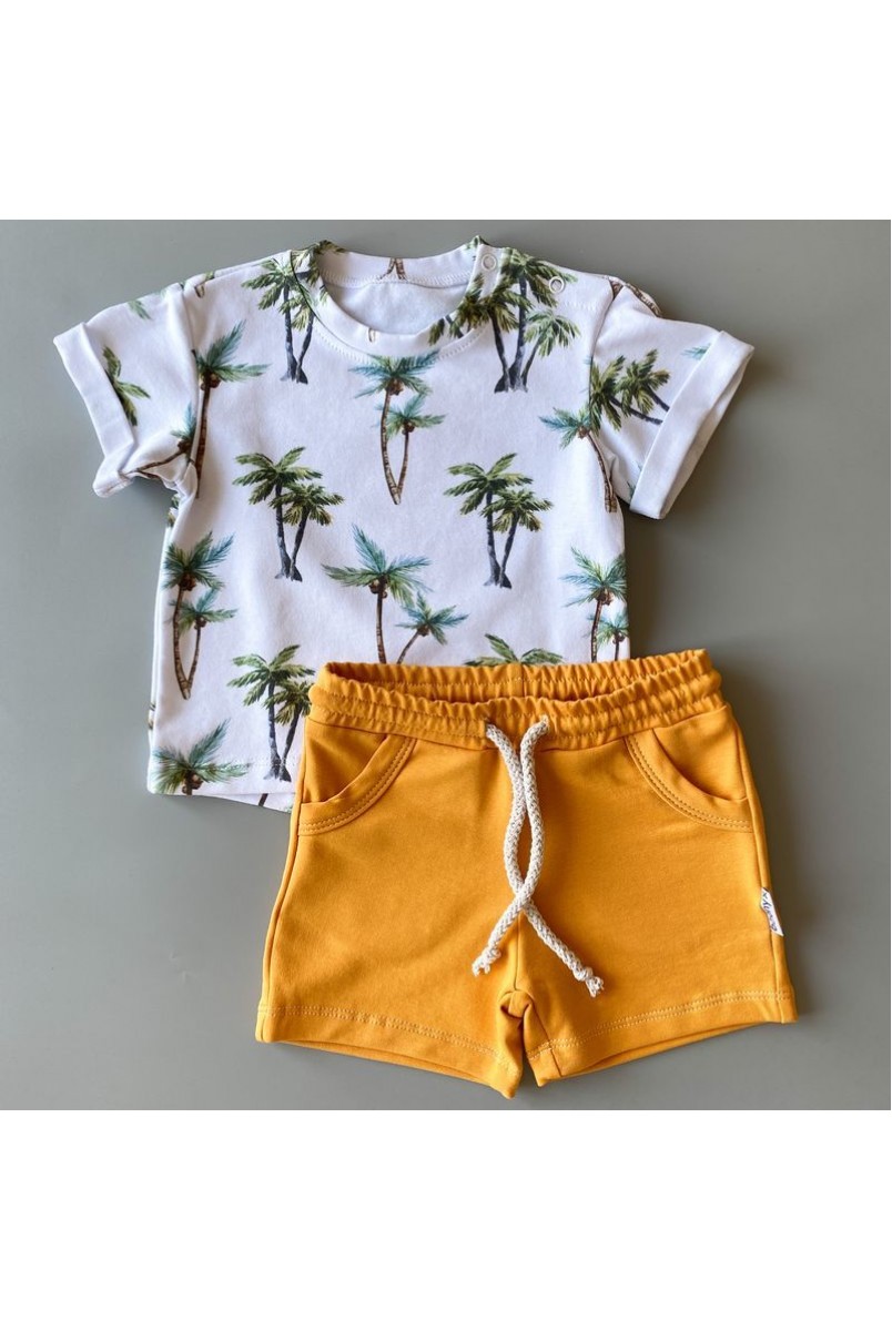 Набор для детей Boonyx шорты Mustard + футболка Palms