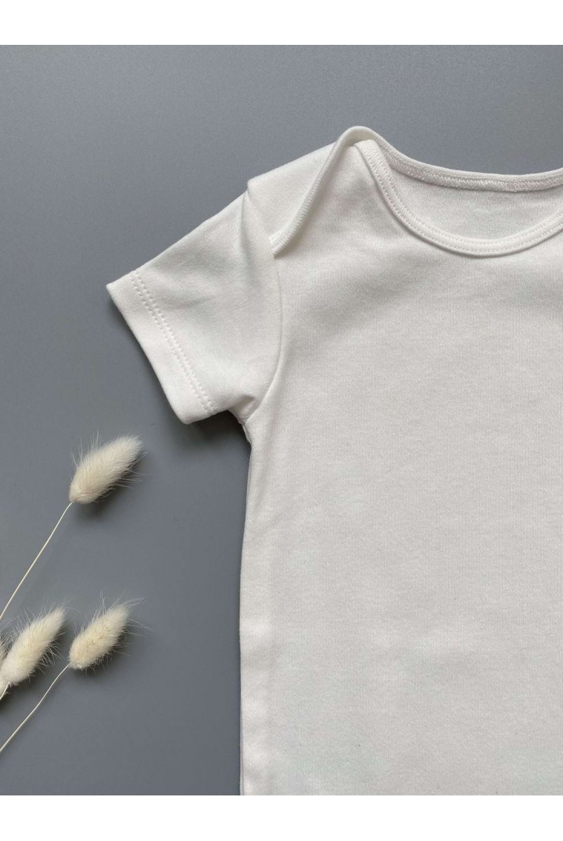 Комплект: Слип/человечек + Боди с коротким рукавом "Basic Milk"