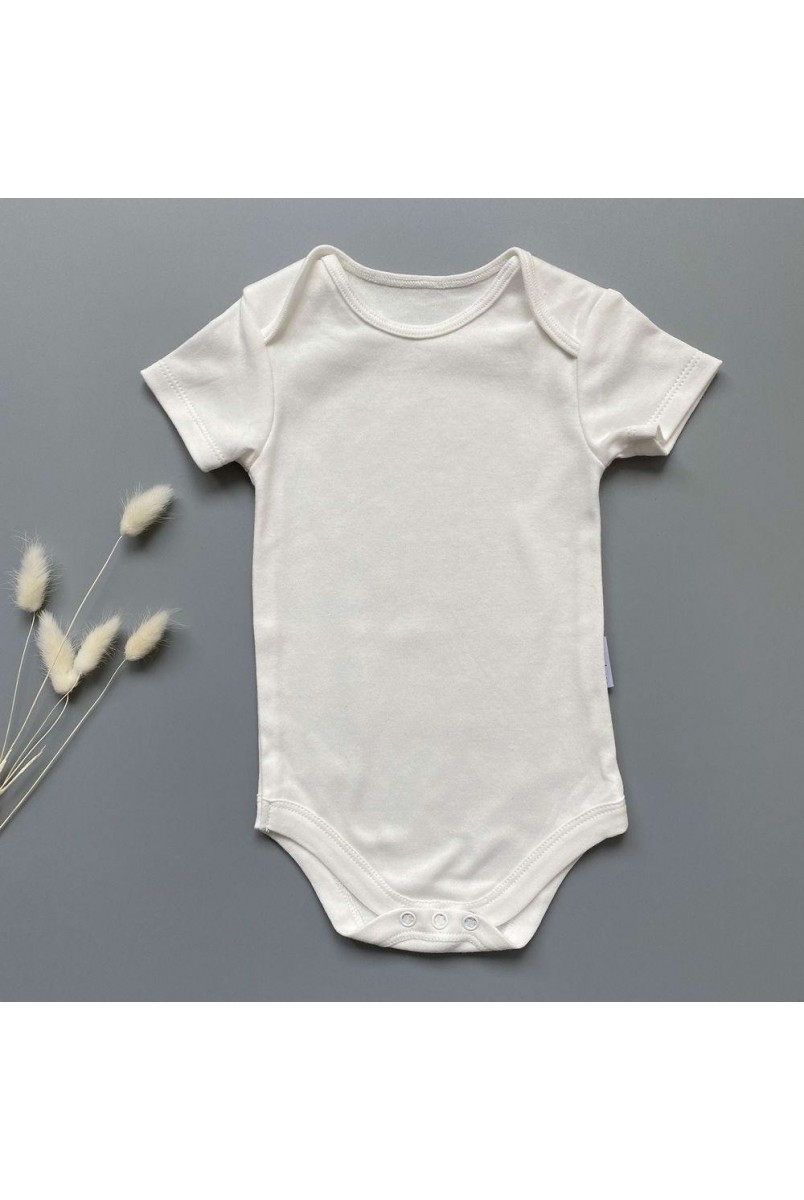 Комплект: Слип/человечек + Боди с коротким рукавом "Basic Milk"