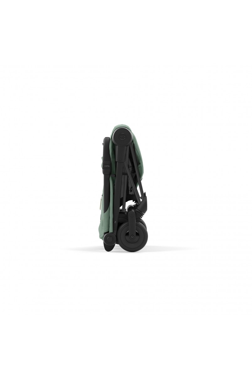 Коляска Coya Matt Black Leaf Green