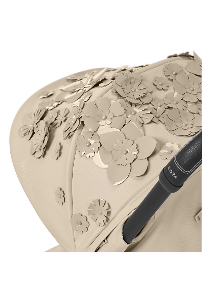 Коляска Coya Simply Flowers Beige