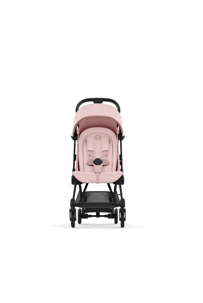 Коляска Coya Matt Black Peach Pink