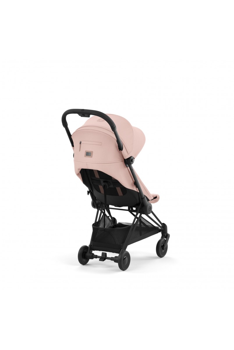 Коляска Coya Matt Black Peach Pink