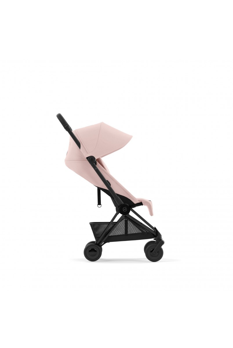 Коляска Coya Matt Black Peach Pink