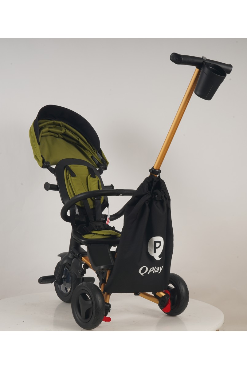 Велосипед складаний триколісний дитячий Nova+ Rubber Gold Mat - Military Green