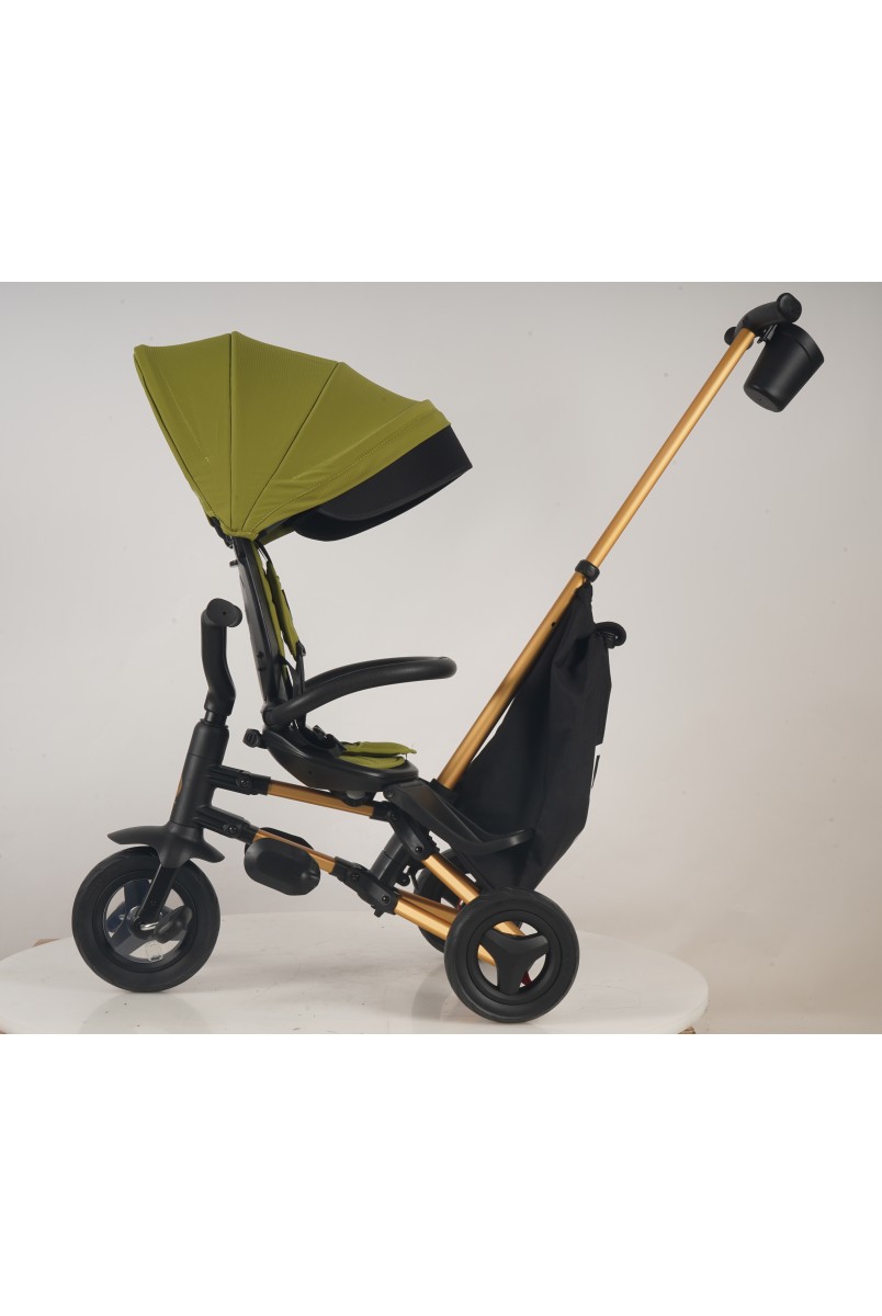 Велосипед складаний триколісний дитячий Nova+ Rubber Gold Mat - Military Green