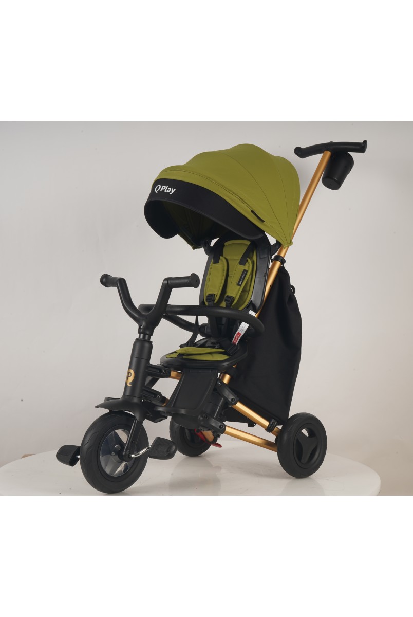 Велосипед складаний триколісний дитячий Nova+ Rubber Gold Mat - Military Green