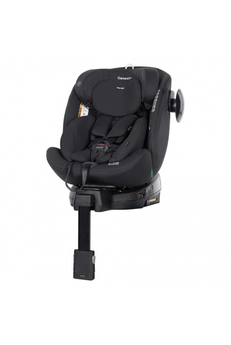Автокрісло CARRELLO Genesis+ CRL-12807 Absolute Black i-Size 40-150см ISOFIX, поворот, опор.стійка /
