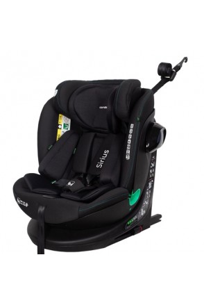 Автокрісло CARRELLO Sirius CRL-8808 Absolute Black i-Size 40-150см ISOFIX, поворот /1/