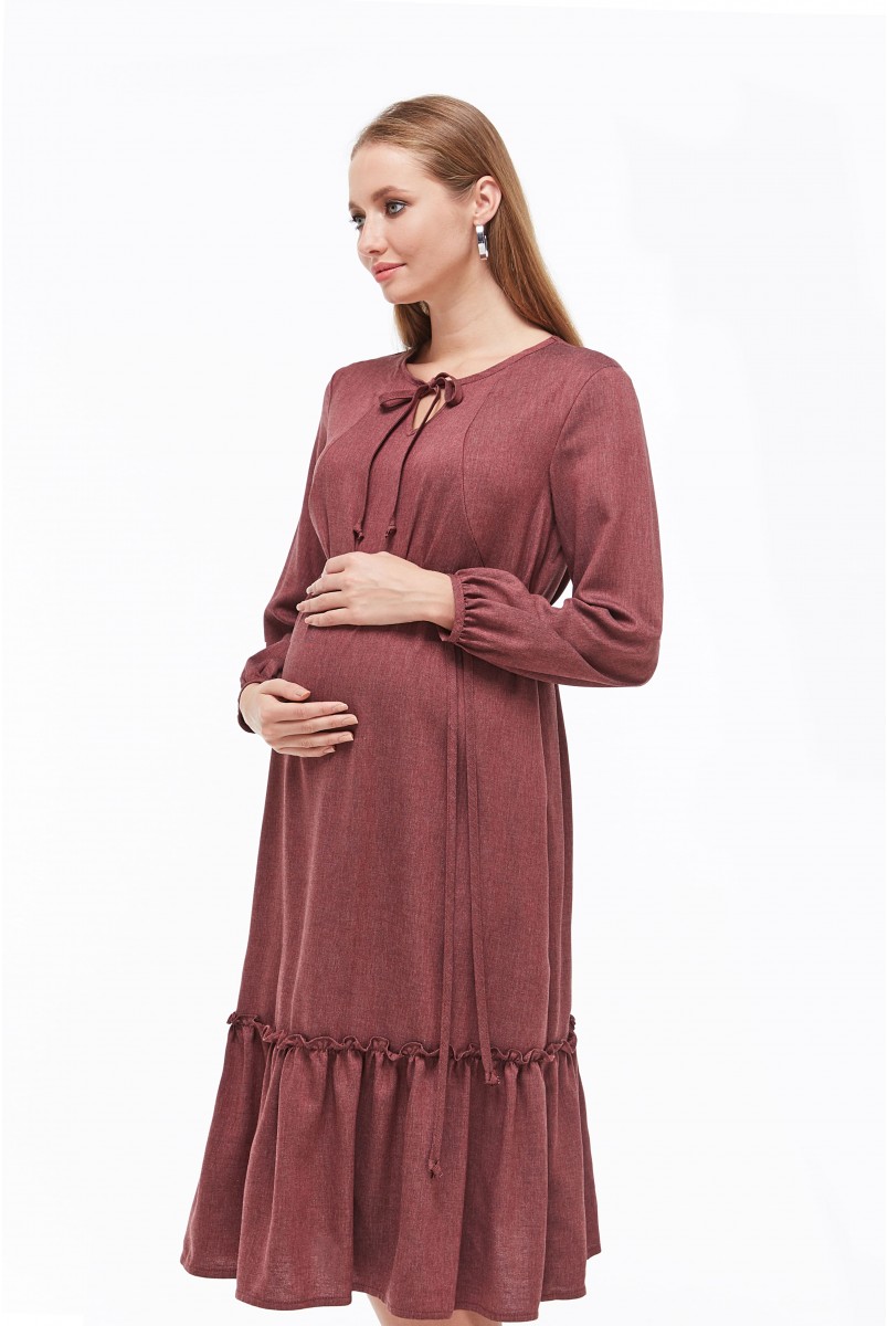 Плаття для вагітних та годуючих Monice Бордовий Yula Mama