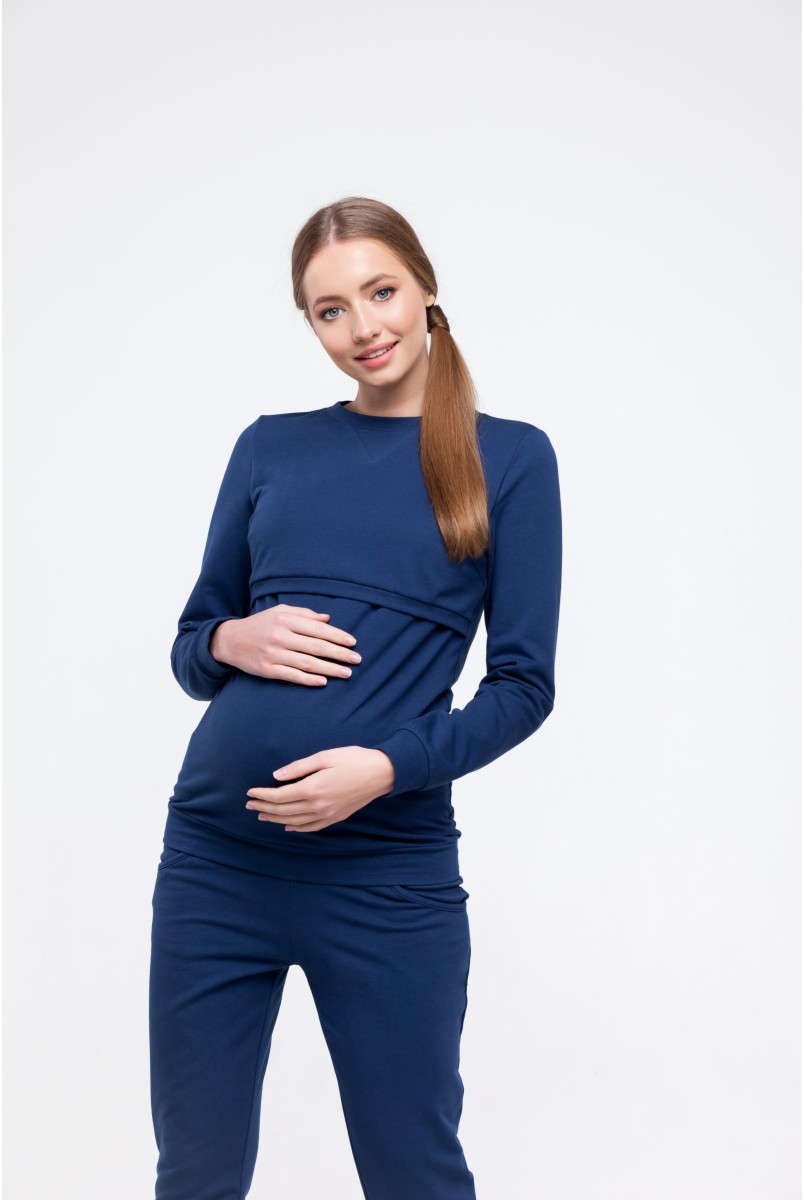 Костюм для беременных Kortney синий Yula Mama