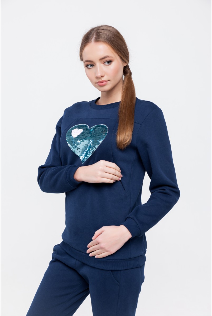Костюм для беременных Darina Синий Yula Mama