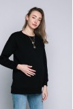 Світшот утеплений для вагітних та годуючих Чорний Love&Carry