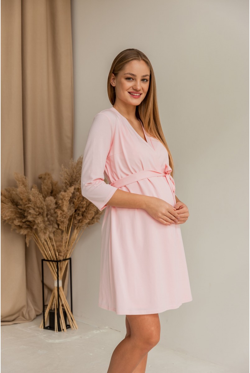 Халат Mone для беременных Розовый Yula Mama