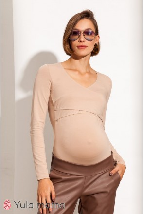 Боди для беременных и кормящих Fleur Бежевый Yula Mama