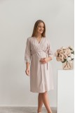 Халат Sati для беременных Бежевый Yula Mama