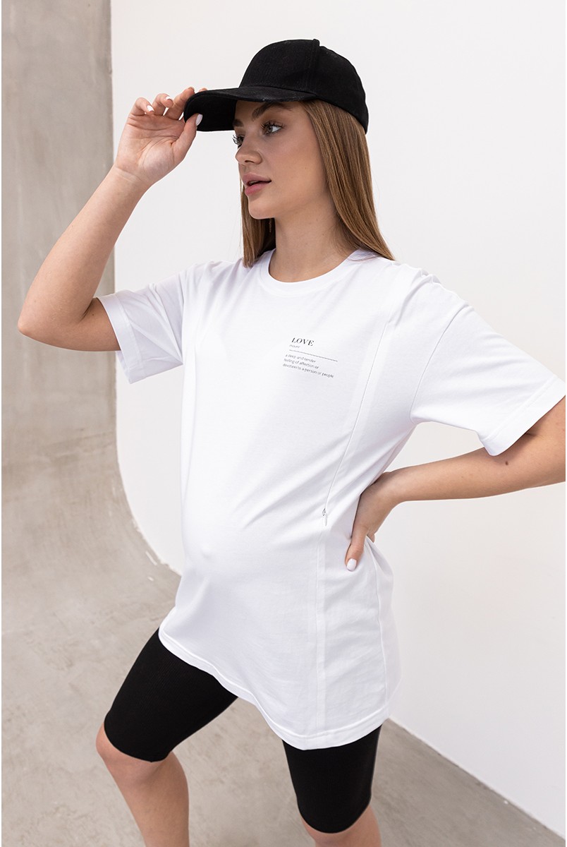 Туника для беременных и кормящих Celesta белый Yula Mama