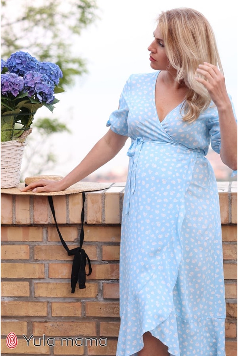 Плаття для вагітних та годуючих Miranda Блакитний Yula Mama