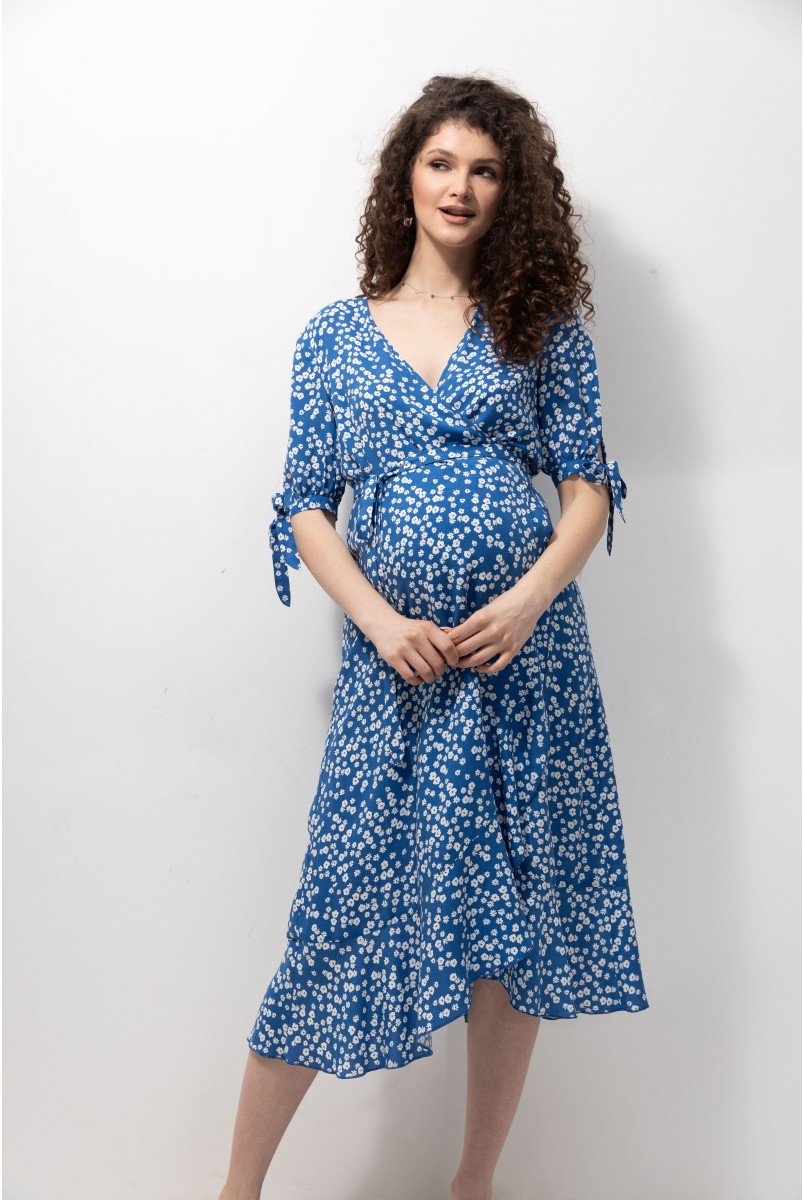 Плаття для вагітних та годуючих Miranda Синій Yula Mama