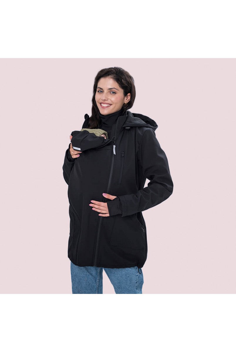 Слингокуртка Softshell 4 в 1 черный Love&Carry