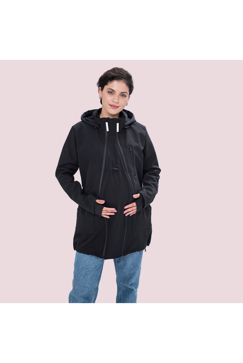 Слингокуртка Softshell 4 в 1 черный Love&Carry