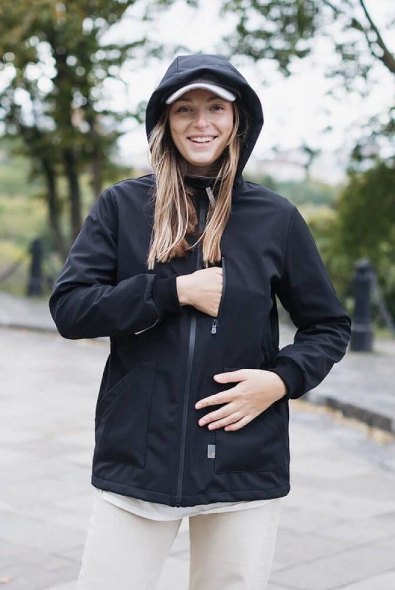 Слингокуртка Softshell 4 в 1 черный Love&Carry