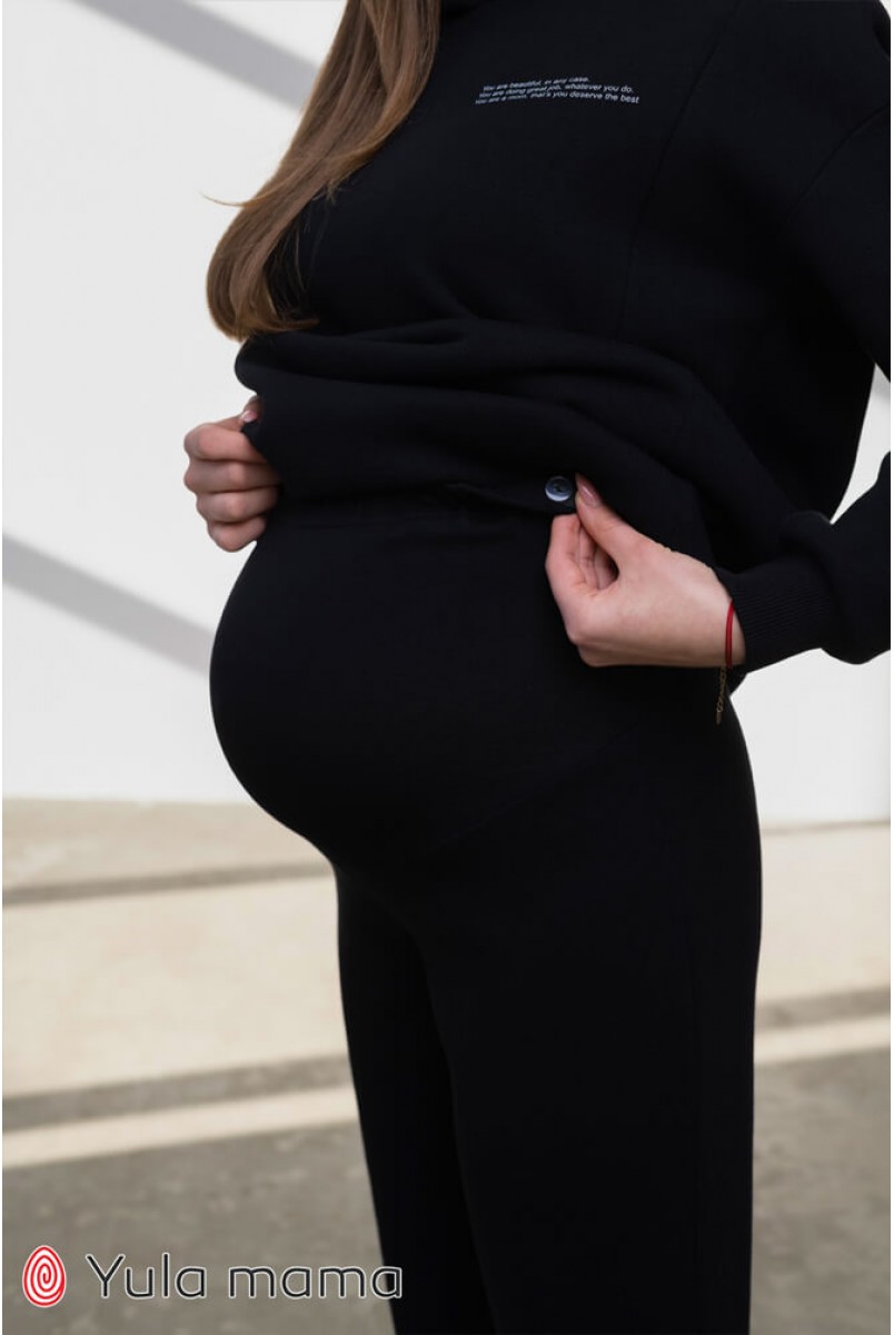 Брюки для беременных Uno warm Чорный Yula Mama