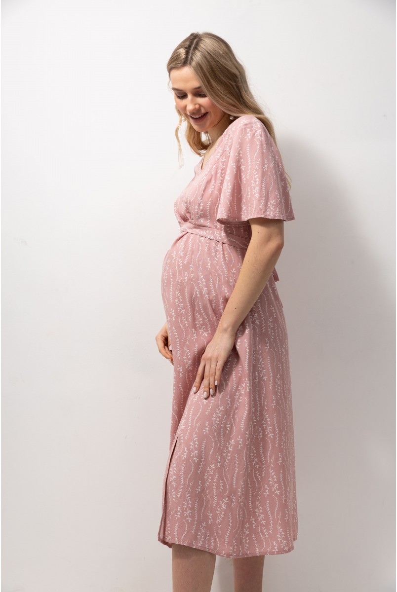Платье для беременных и кормящих Vanessa розовый Yula Mama