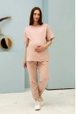 Брюки для вагітних та годуючих Shanghai пудровий Lullababe