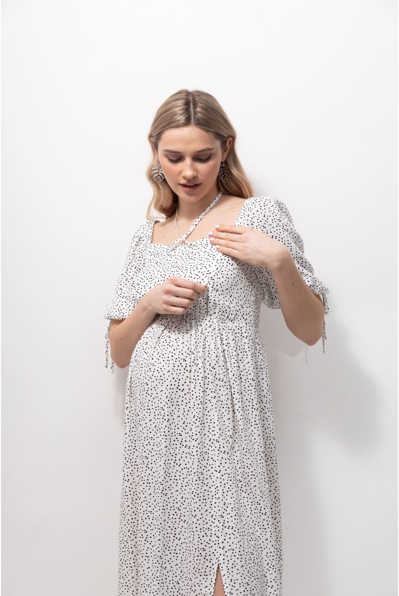 Плаття для вагітних та годуючих Briella Молочний Yula Mama