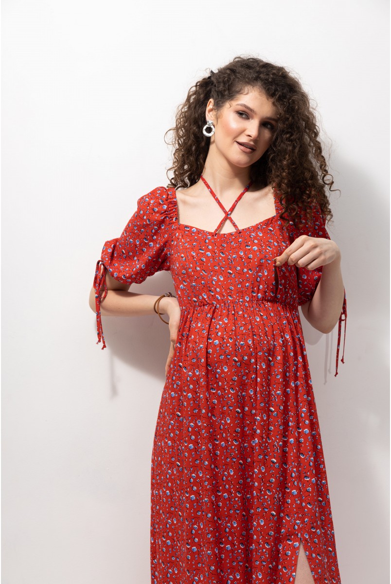 Плаття для вагітних та годуючих Briella Червоний Yula Mama