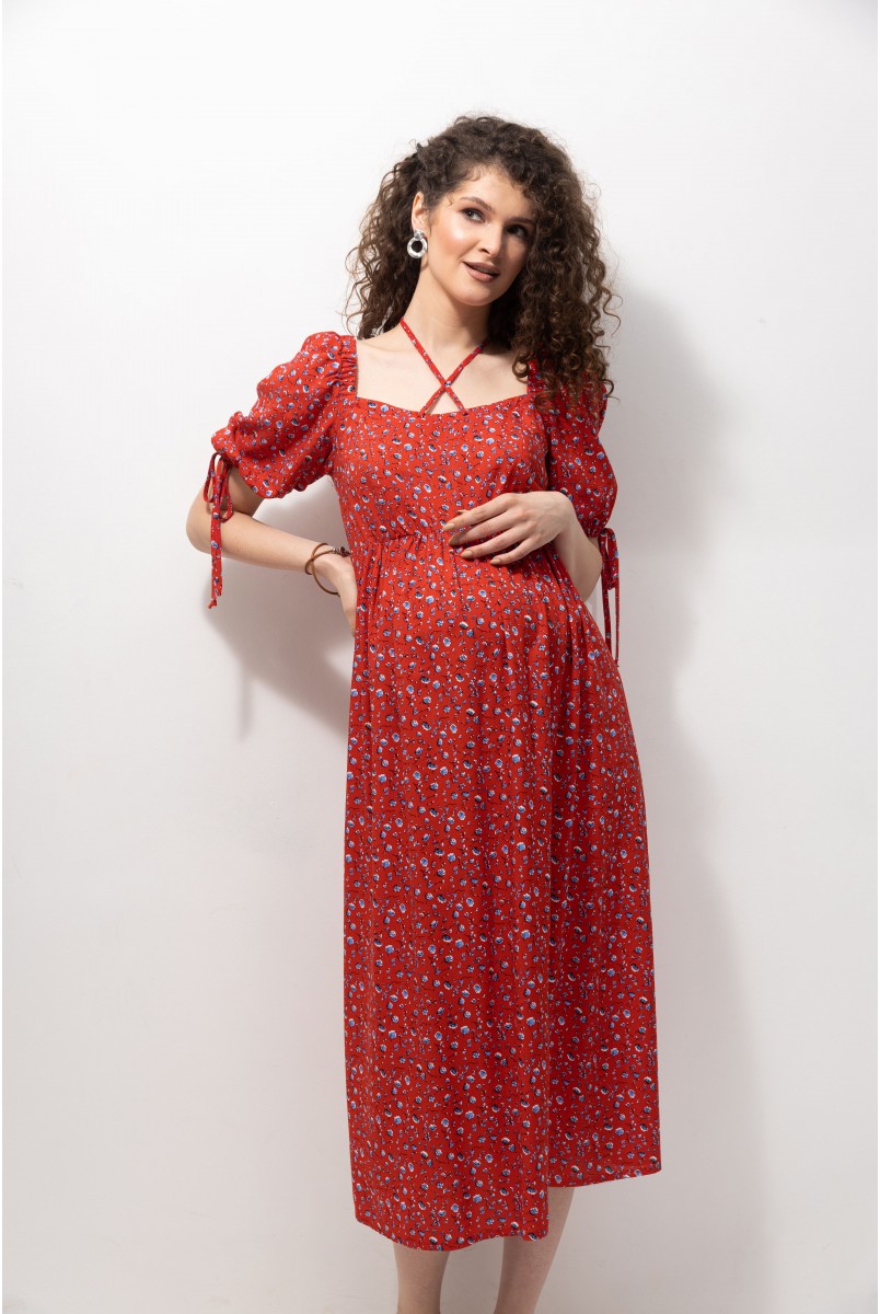 Плаття для вагітних та годуючих Briella Червоний Yula Mama