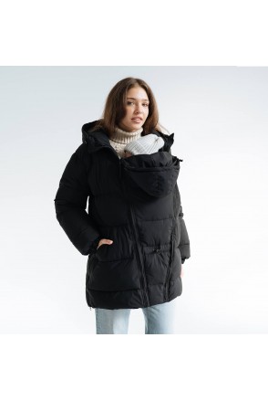 Зимняя слингокуртка / Пуховик для беременных Черный Love&Carry Зимняя слингокуртка / Пуховик для беременных Черный Love&Carry