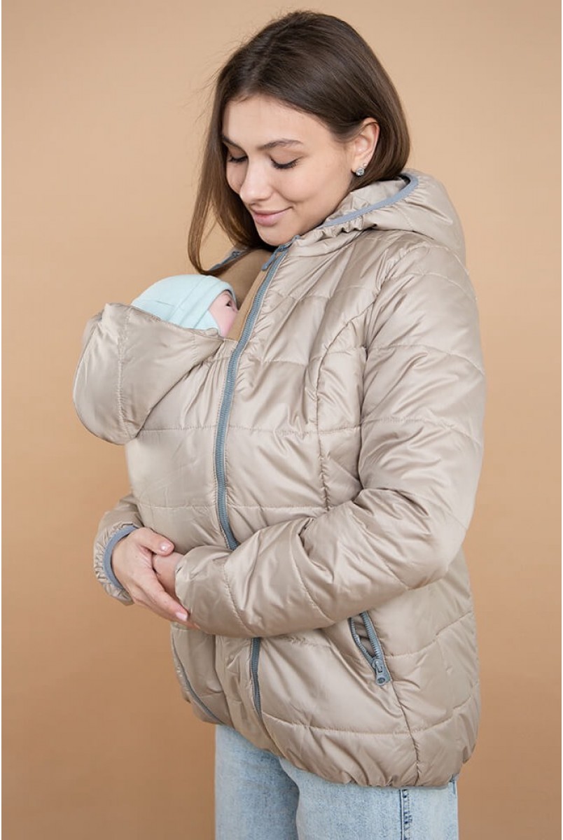 Курточка демисезон с манишкой 2019 Бежевая Love&Carry