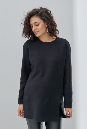 Туника для беременных и кормящих OLIVE черная Yula Mama