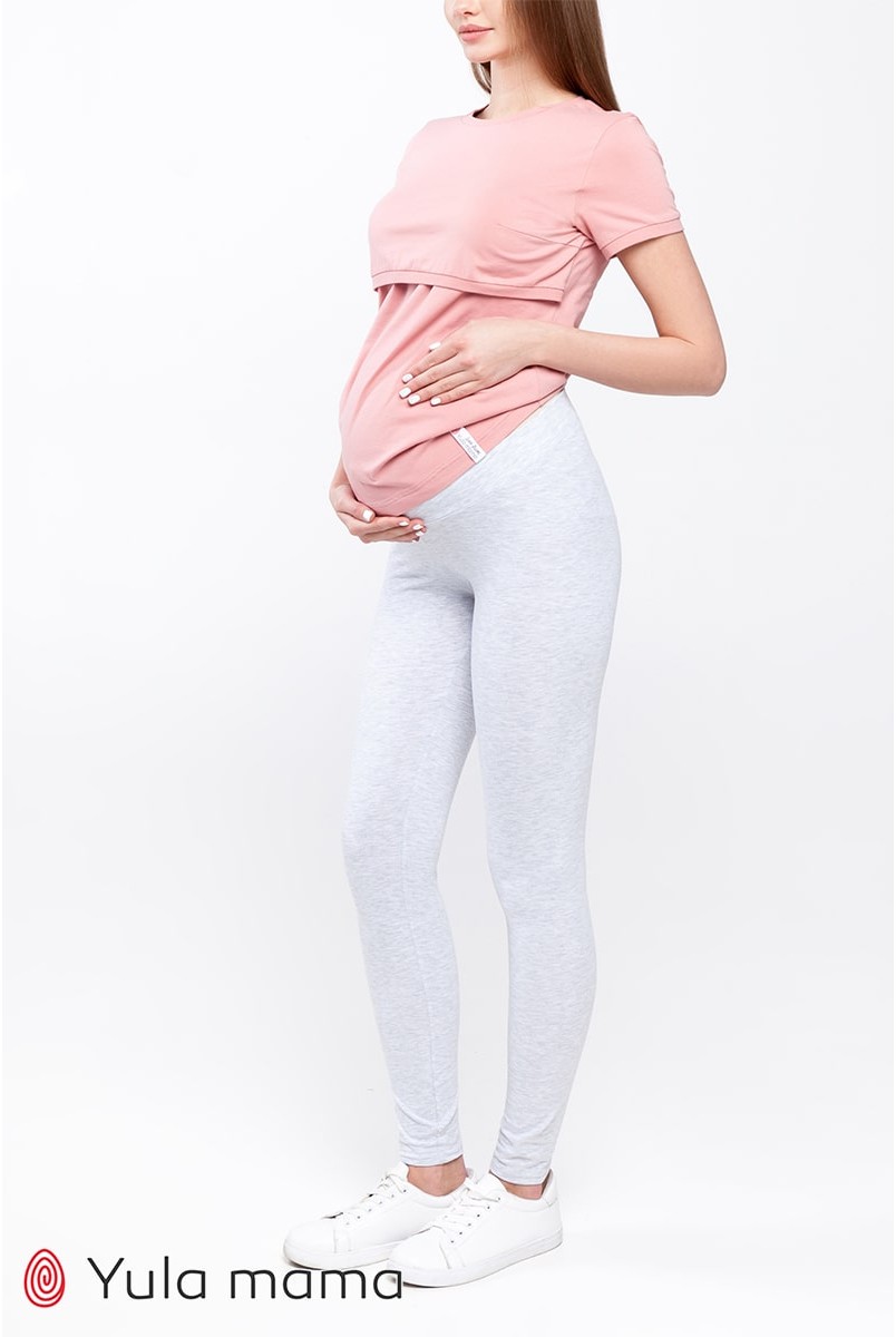 Трикотажные лосины для беременных Xaily new Серый Yula Mama
