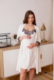 Домашній комплект для вагітних та годуючих Maya молочно-білий Yula Mama