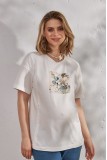 Футболка для вагітних та годуючих Nature Молочний Yula Mama