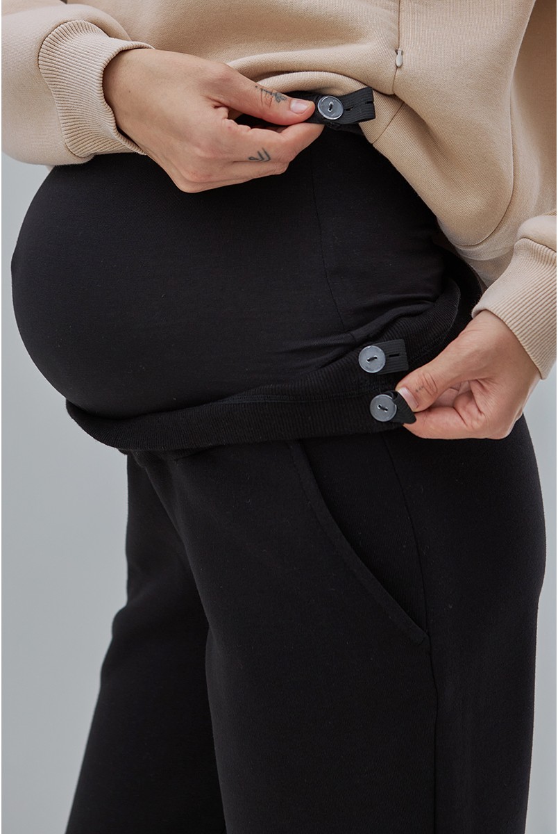Брюки для беременных и кормящих Berit warm Черный Yula Mama