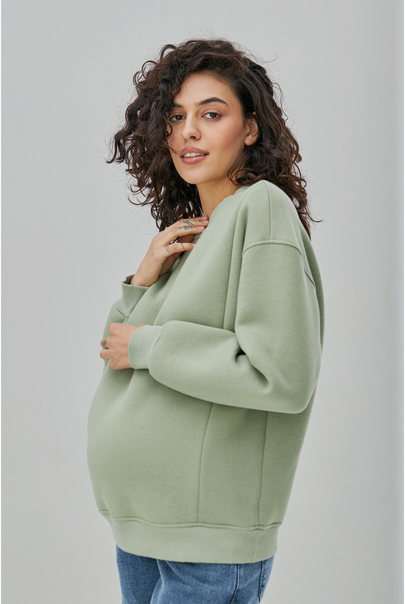 Світшот для вагітних та годуючих Kloya Оливковий Yula Mama