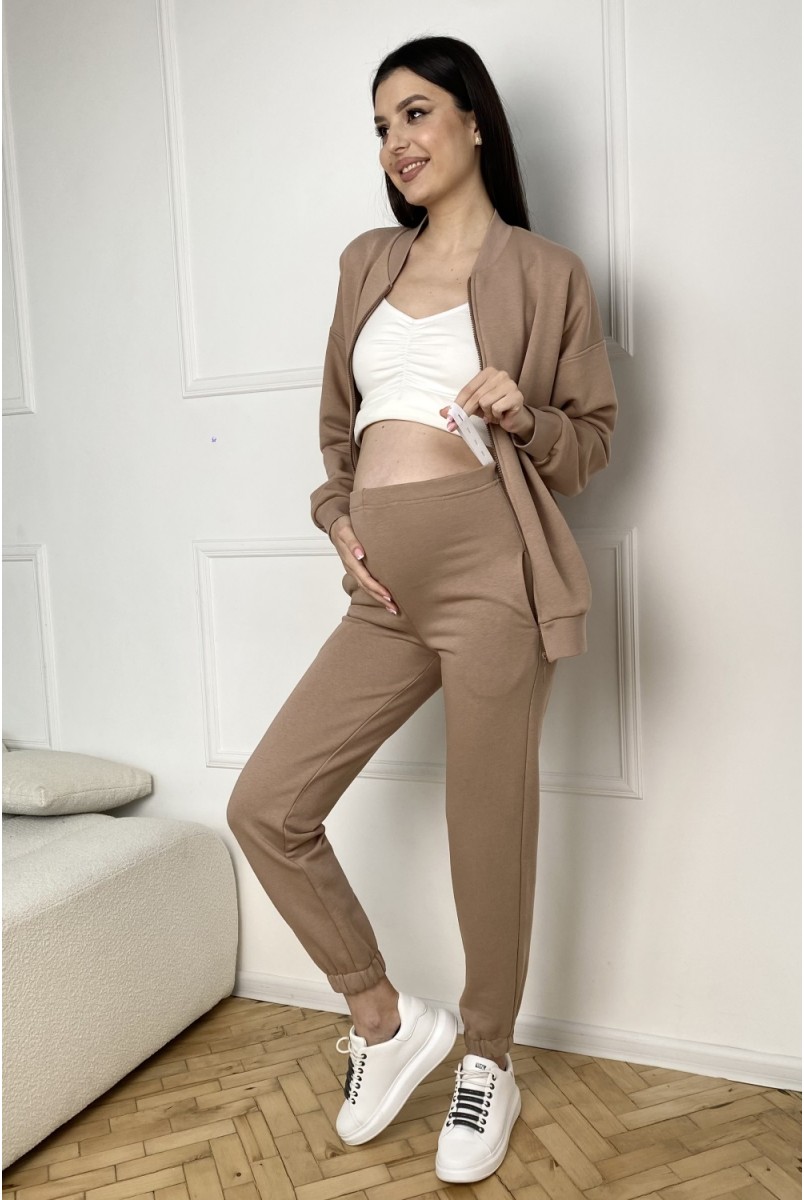 Спортивний костюм для вагітних та годуючих 2321(2228) 1140 Бежевий Dianora