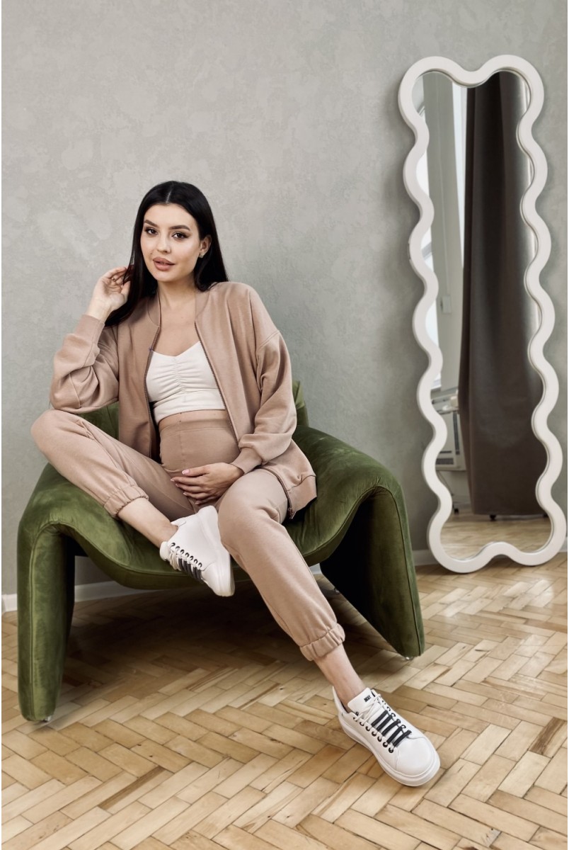 Спортивний костюм для вагітних та годуючих 2321(2228) 1140 Бежевий Dianora