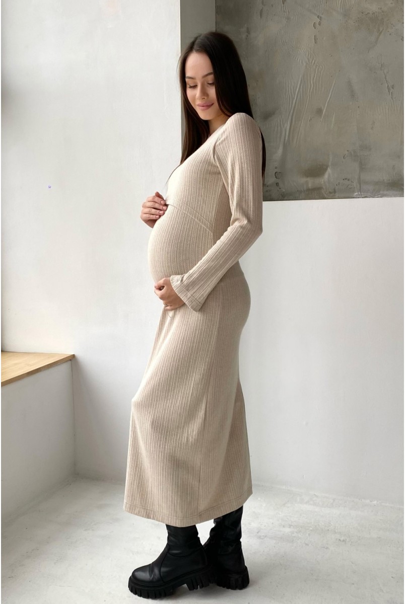 Платье для беременных и кормящих 2358 1748 Бежевый Dianora
