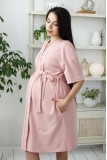 Халат для беременных и кормящих мам Violet пудра Yula Mama