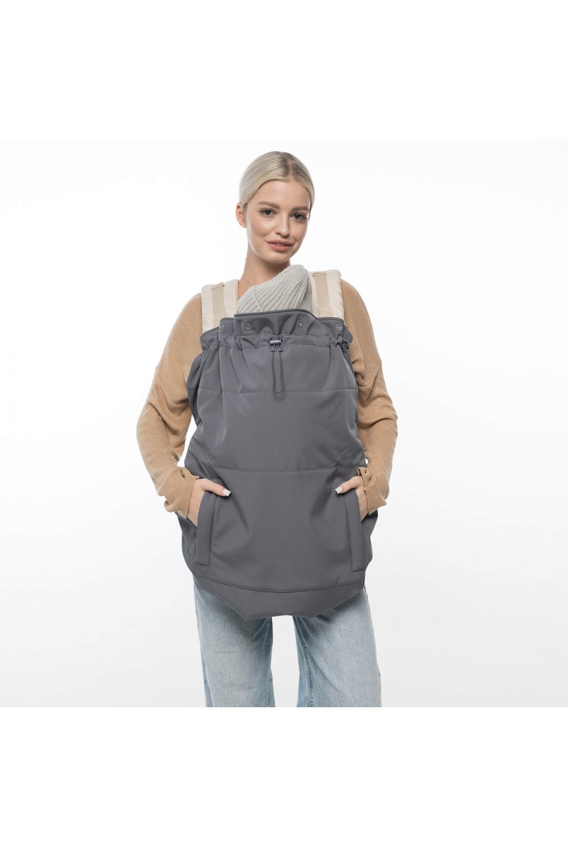 Мультисезонная слингонакидка Softshell Серая Love&Carry