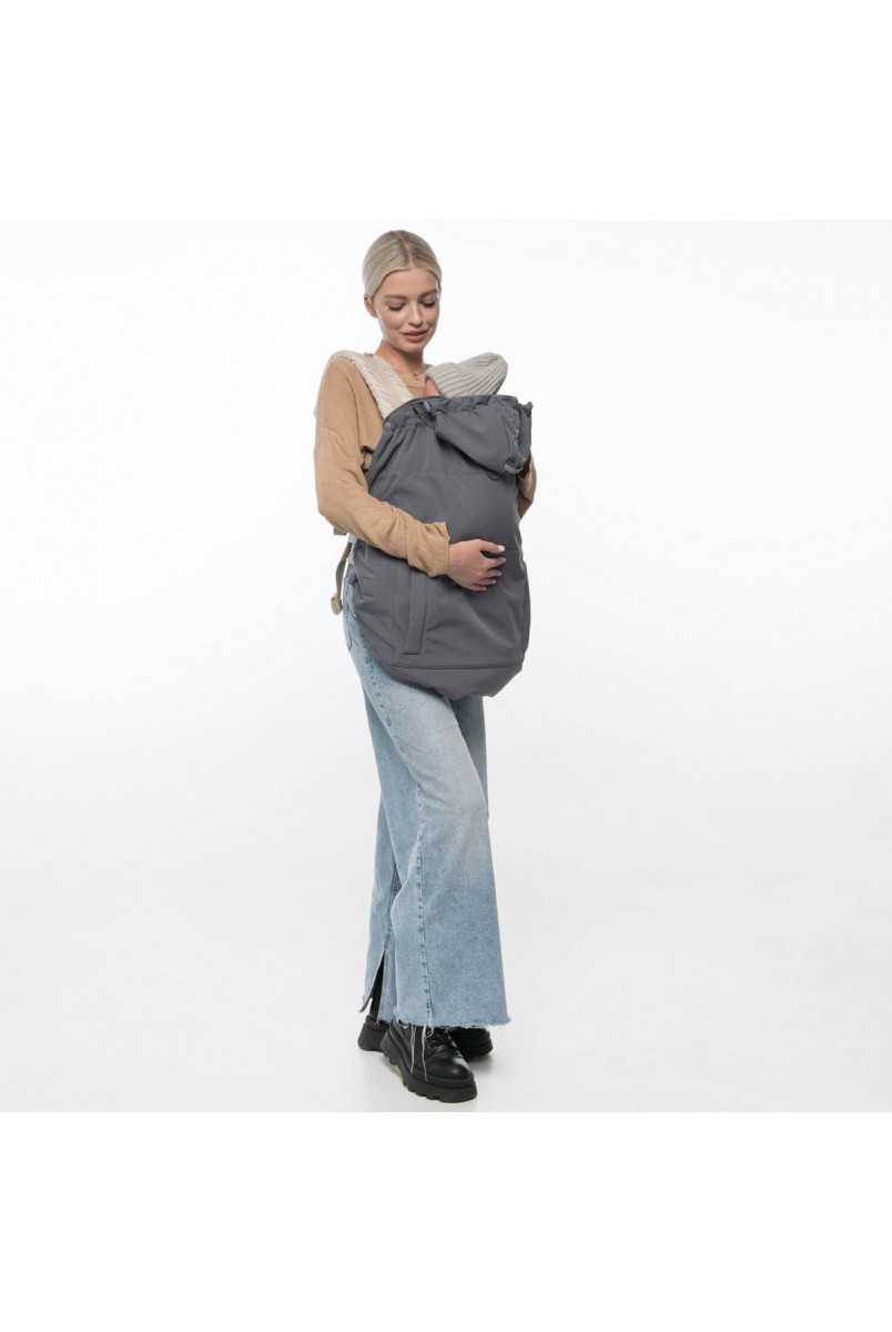 Мультисезонная слингонакидка Softshell Серая Love&Carry